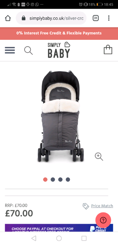 silver cross luxury footmuff grey